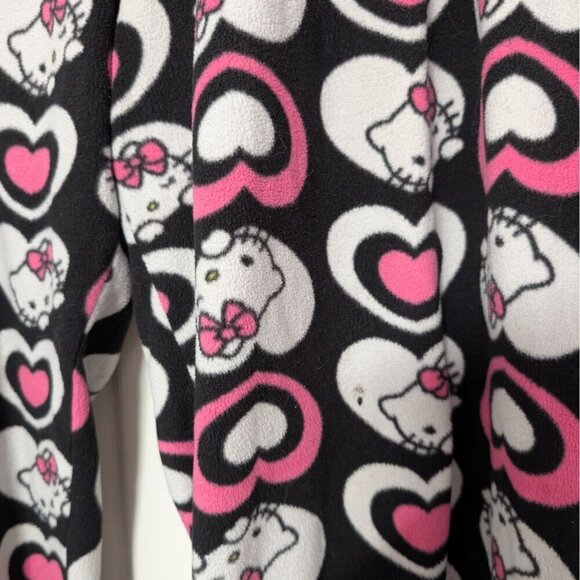Sanrio Hello Kitty Heart Fleece PJ Pants Womens Size 2X Black Pull On Sleepwear - Picture 3 of 12